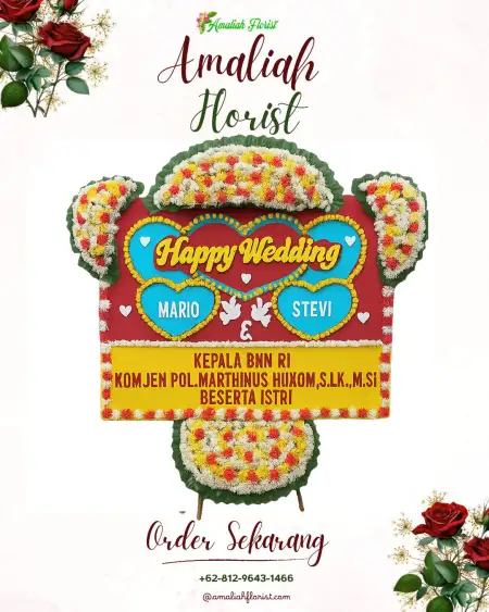 Papan Bunga Pernikahan Malati